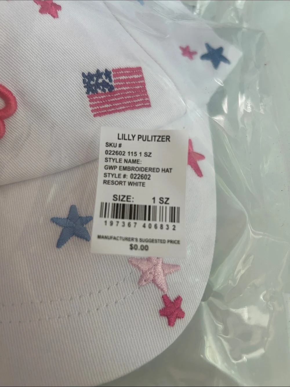 Lilly Pulitzer 250th Celebration Embroidered Hat